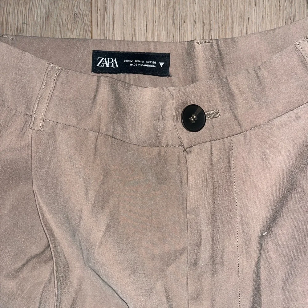 Women's Tan Wide-Leg Pants - Picture 2 of 4